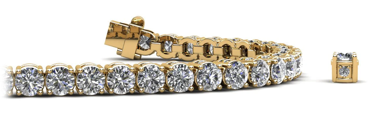 Ultimate Tennis Bracelet with Side Stones Lab-Grown Diamond with 3.28 ct.(finished) 1mm, 2mm - Image 2