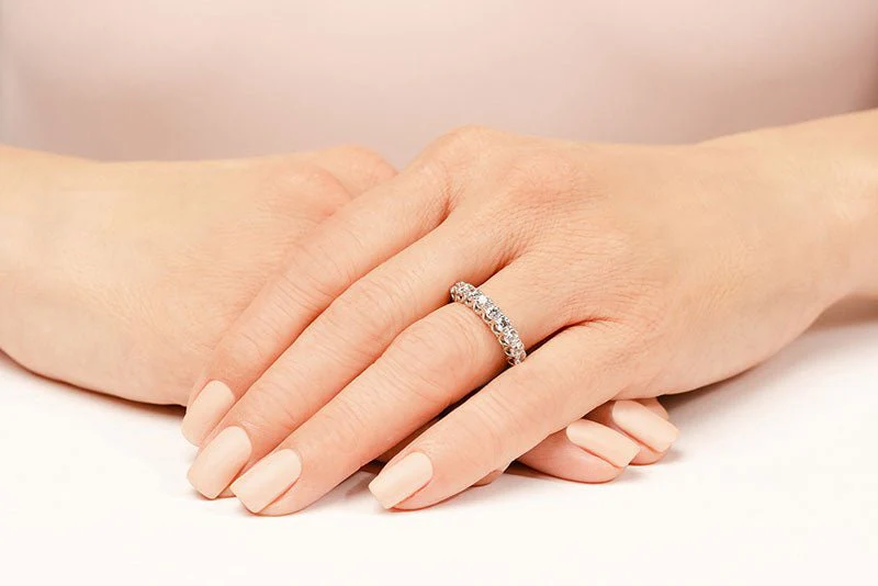 Unique Shared Prong Diamond Anniversary Diamond Ring with 1.33 ct.(finished) 3.7mm - Image 5