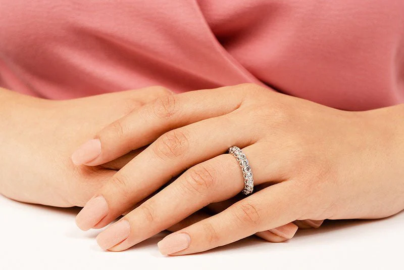 Unique Shared Prong Diamond Eternity Diamond Ring with 2.52 ct.(finished) 3.2mm - Image 5