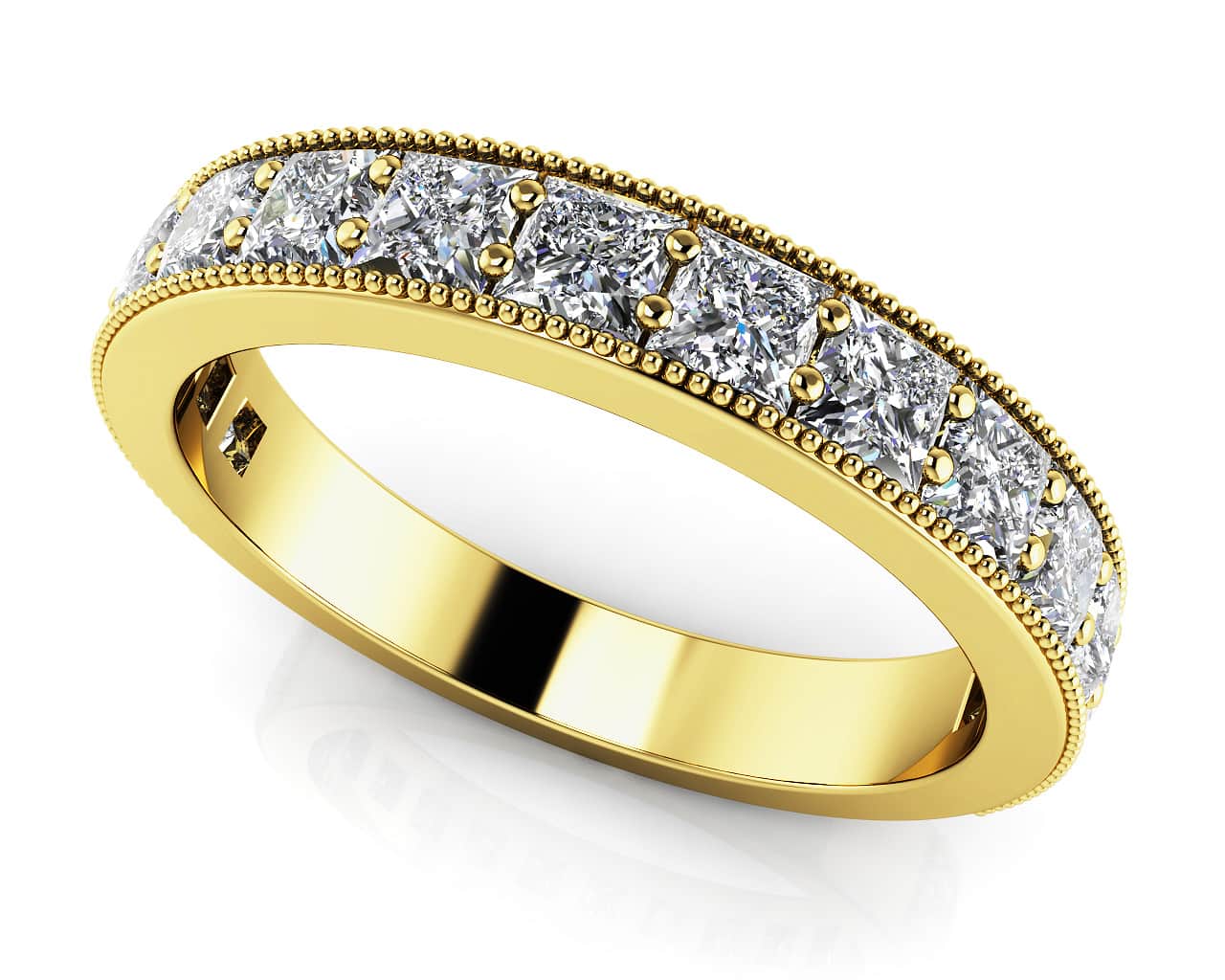 Vintage Beauty Princess Cut Diamond Ring with 0.51 ct.(finished) 1.7mm - Image 2