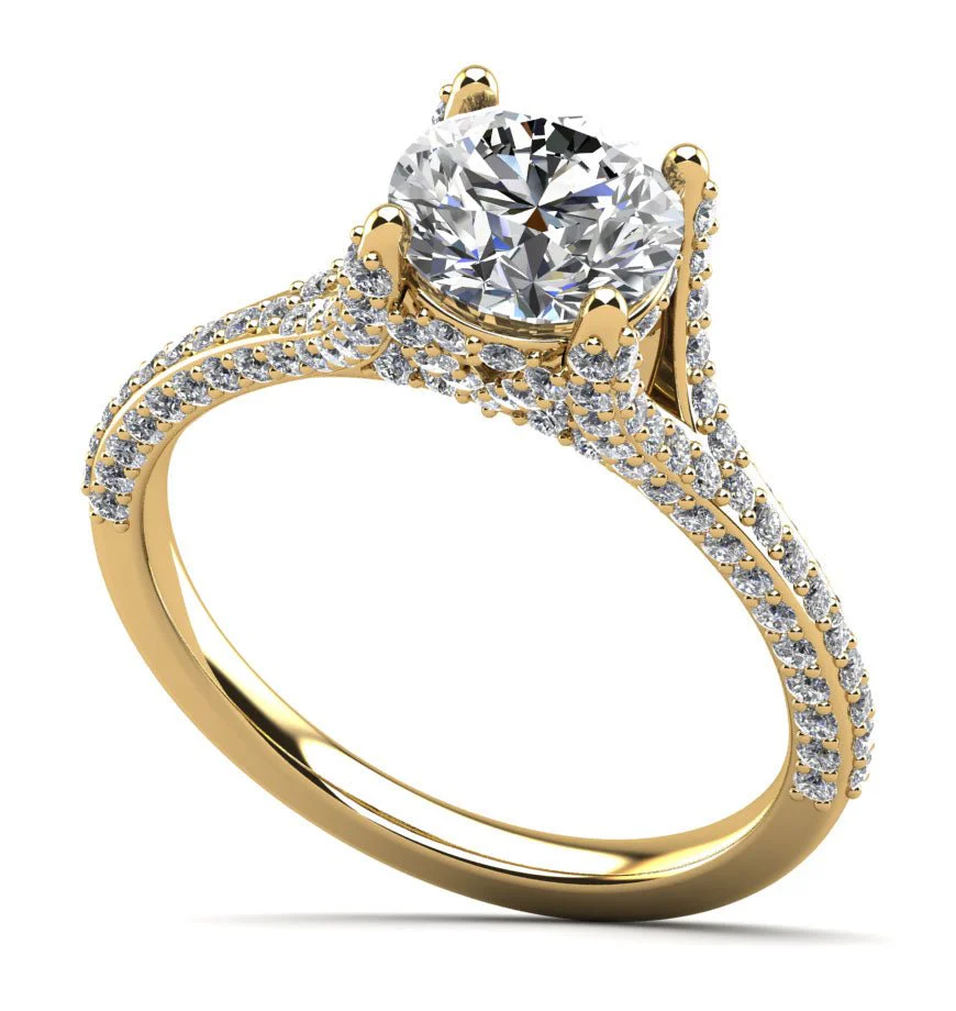 Vintage Crown Lab-Grown Diamond Engagement Ring with 2.19 ct. (1.50 ct. center diamond) - Image 2
