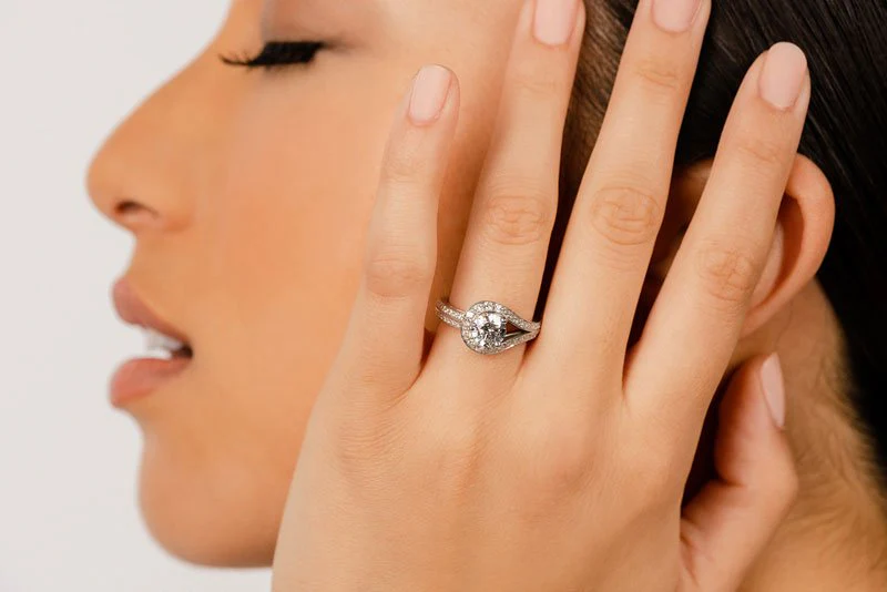 Whirl Wind Romance Twist Shank Diamond Engagement Ring with 2.57 ct. (2.00 ct. center diamond) - Image 4