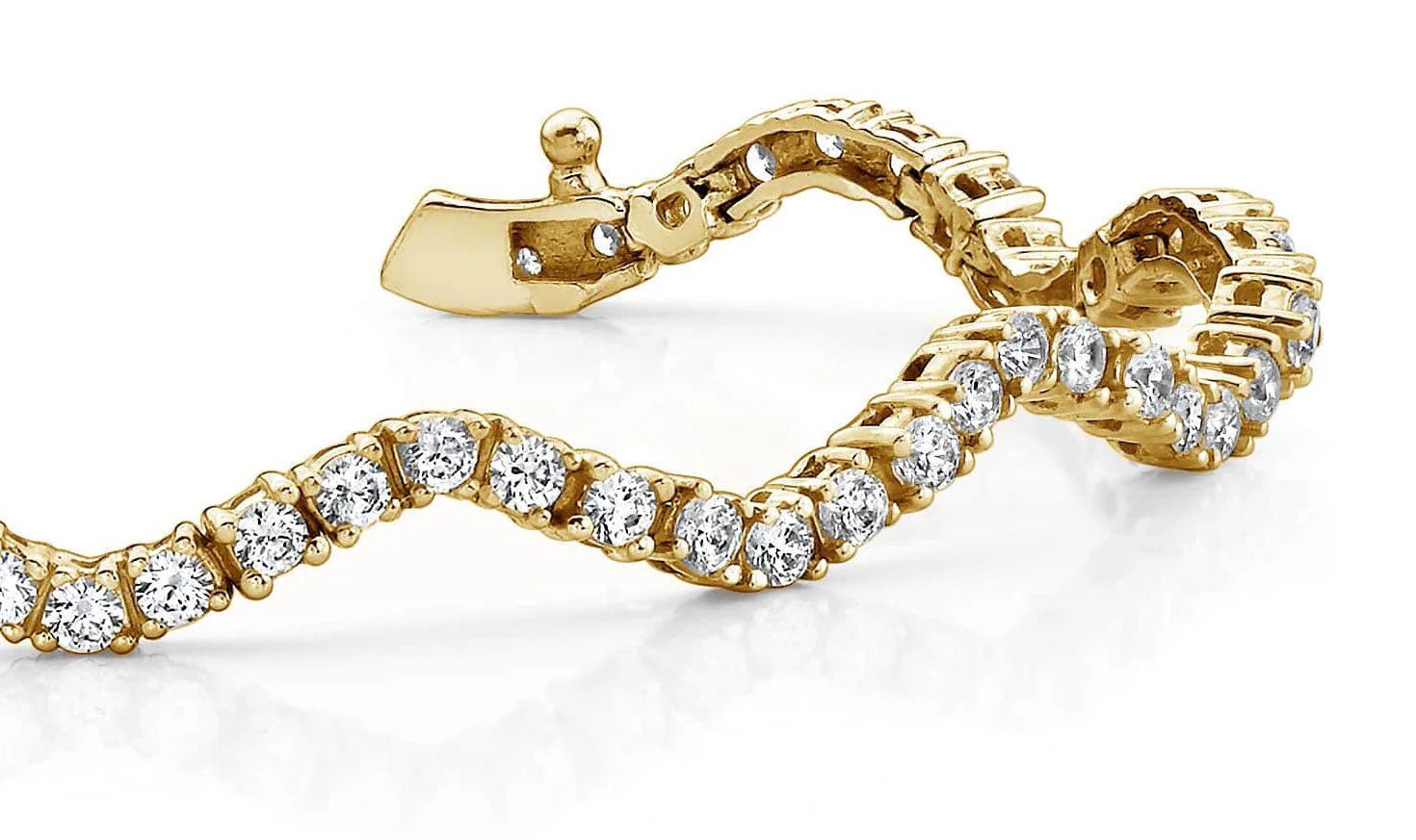 Winding Road Diamond Bracelet with 3.52 ct.(finished) 2.5mm - Image 2
