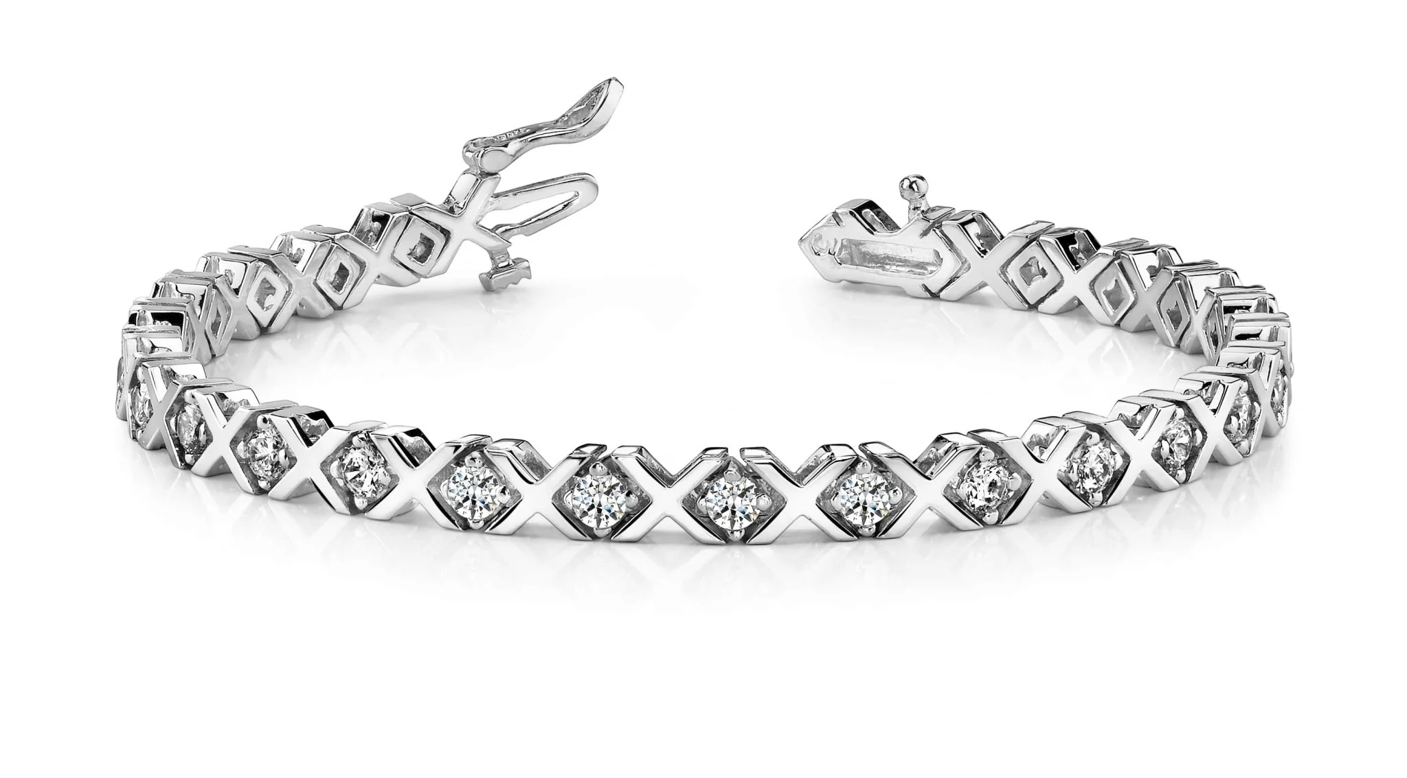 X And O Diamond Bracelet with 3.45 ct.(finished) 3.5mm - Image 4