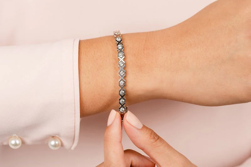 X And O Lab-Grown Diamond Bracelet with 2.34 ct.(finished) 3.0mm - Image 3