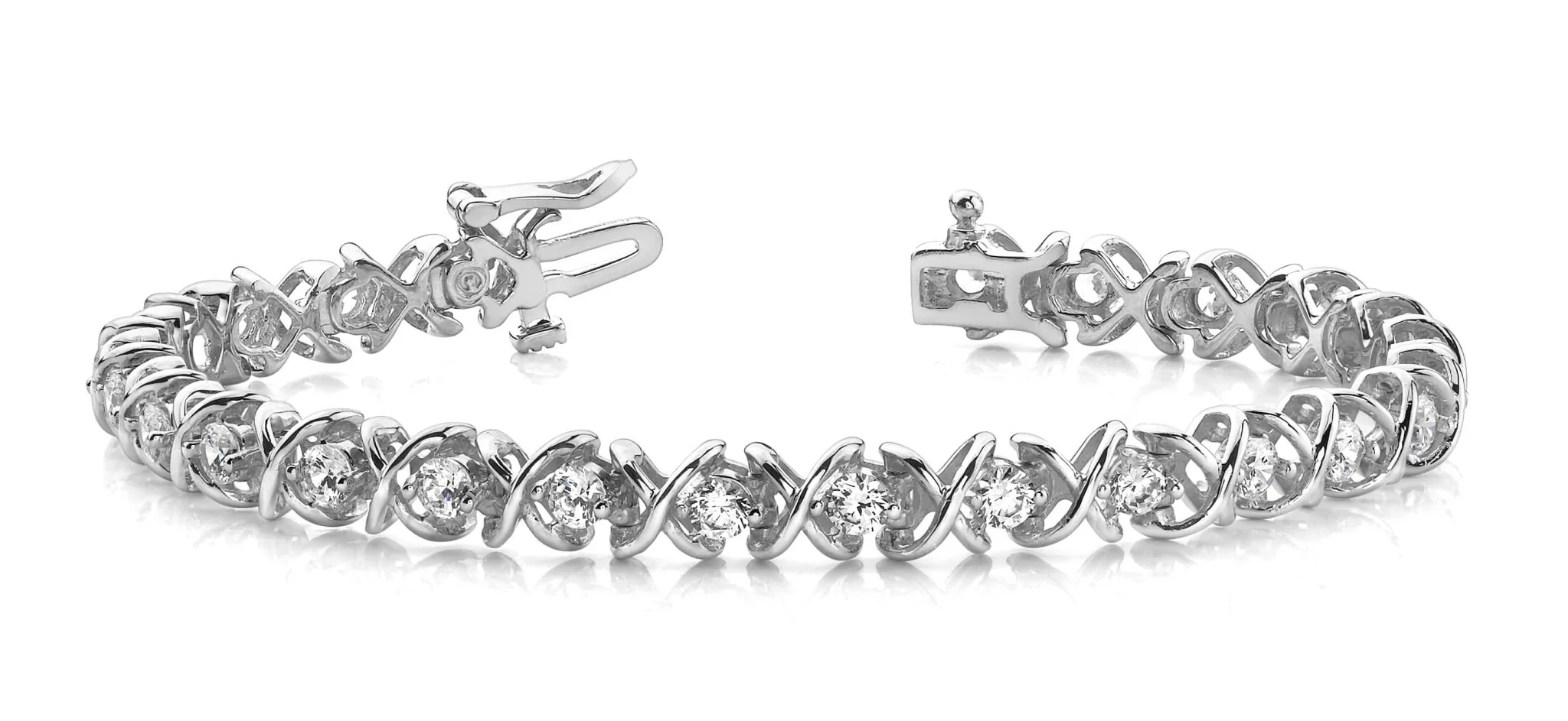 X Link Diamond Tennis Lab-Grown Diamond Bracelet with 1.98 ct.(finished) 2.6mm - Image 4