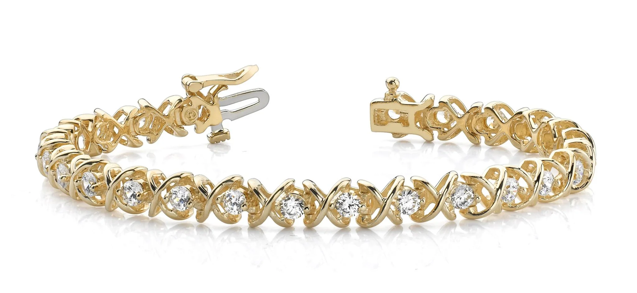 X Link Diamond Tennis Lab-Grown Diamond Bracelet with 3.00 ct.(finished) 3.2mm - Image 5