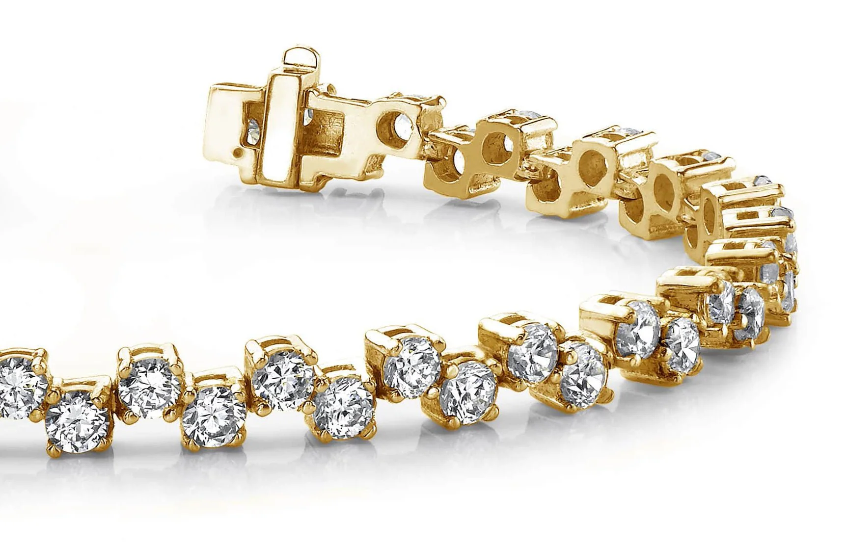 Zig Zag Lab-Grown Diamond Bracelet with 4.06 ct.(finished) 2.4mm - Image 2
